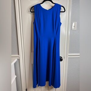 Calvin Klein Vibrant Blue Midi Dress SIZE 12